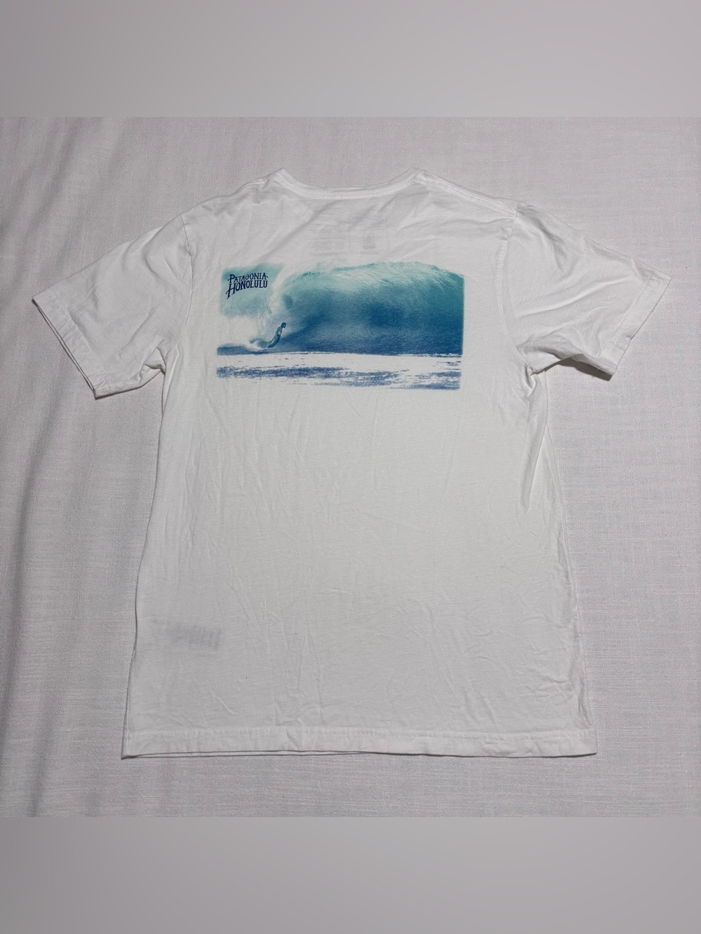 Patagonia Honolulu "Mr. Pipeline" T-Shirt | White | Unisex Size XS | Slim Fit